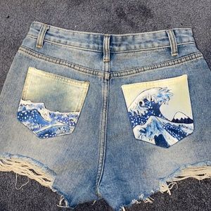 Hand painted nastygal shorts